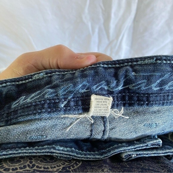Ladies Teens Womens Aeropostale Bermuda Blue Jean shorts sz 1/2 - Picture 5 of 8
